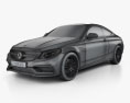 Mercedes-Benz C级 AMG Coupe 2018 3D模型 wire render