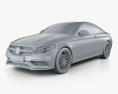 Mercedes-Benz Cクラス AMG クーペ 2018 3Dモデル clay render
