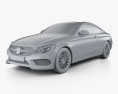 Mercedes-Benz C-class AMG Line Coupe 2018 3d model clay render