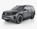 Mercedes-Benz GLS-Klasse 2018 3D-Modell wire render