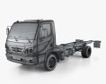 Mercedes-Benz Accelo Fahrgestell LKW 2016 3D-Modell wire render