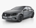 Mercedes-Benz A-class Urban Line 2018 3d model wire render