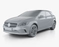 Mercedes-Benz A-class Urban Line 2018 3d model clay render