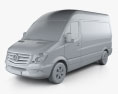 Mercedes-Benz Sprinter Passenger Van SWB HR with HQ interior 2016 3d model clay render
