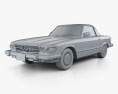 Mercedes-Benz SL 클래스 (R107) (US) 1974 3D 모델  clay render