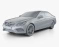 Mercedes-Benz E级 (W212) AMG Sports Package 2016 3D模型 clay render
