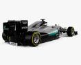 Mercedes-Benz AMG W07 F1 2016 3D 모델  back view