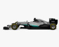 Mercedes-Benz AMG W07 F1 2016 3D 모델  side view