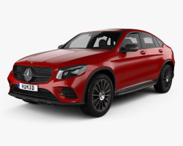 3D model of Mercedes-Benz GLC-class (C253) Coupe AMG Line 2019