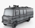 Mercedes-Benz L 508 D Emergency Command Vehicle 1978 3D模型 wire render