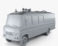 Mercedes-Benz L 508 D Emergency Command Vehicle 1978 3D-Modell clay render