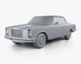 Mercedes-Benz W114 1968 3D модель clay render