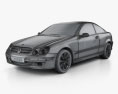 Mercedes-Benz CLK级 (C209) coupe 2008 3D模型 wire render
