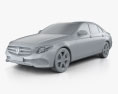 Mercedes-Benz E级 (W213) Avantgarde Line 2019 3D模型 clay render