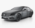 Mercedes-Benz Clase CLS AMG Sports Package 2017 Modelo 3D wire render