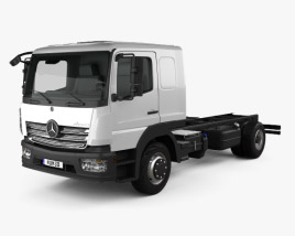 3D model of Mercedes-Benz Atego L-Cab Chassis Truck 2016