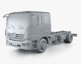 Mercedes-Benz Atego L-Cab Chassis Truck 2016 3d model clay render