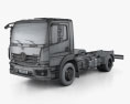 Mercedes-Benz Atego S-Cab Fahrgestell LKW 2016 3D-Modell wire render
