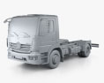 Mercedes-Benz Atego S-Cab 底盘驾驶室卡车 2016 3D模型 clay render