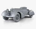 Mercedes-Benz 710 SSK Trossi 雙座敞篷車 1930 3D模型 clay render