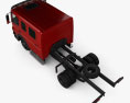 Mercedes-Benz Atego Crew Cab 底盘驾驶室卡车 2010 3D模型 顶视图