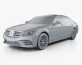 Mercedes-Benz S级 (V222) LWB AMG Line 2018 3D模型 clay render
