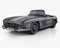 Mercedes-Benz 300 SL 1957 3D模型 wire render