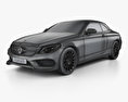 Mercedes-Benz C级 (A205) 敞篷车 AMG line 2020 3D模型 wire render
