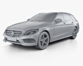 Mercedes-Benz C级 (S205) estate AMG line 2020 3D模型 clay render