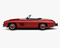 Mercedes-Benz 300 SL with HQ interior 1957 3d model side view