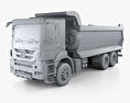 Mercedes-Benz Axor Tipper Truck con interior 2011 Modelo 3D clay render