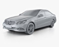 Mercedes-Benz E-класс (W212) Седан с детальным интерьером 2017 3D модель clay render