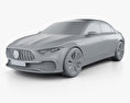 Mercedes-Benz A sedan Konzept 2018 3D-Modell clay render