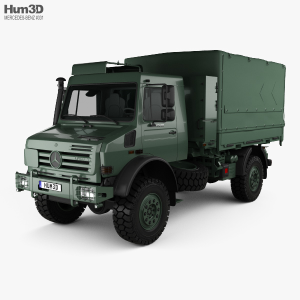 Mercedes-Benz Unimog U5000 Military Truck 2002 3D model