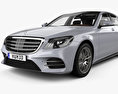 Mercedes-Benz Sクラス (V222) LWB AMG Line HQインテリアと 2018 3Dモデル