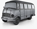 Mercedes-Benz O-319 Minibus 1955 3d model wire render