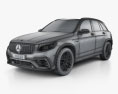 Mercedes-Benz GLCクラス (X205) S AMG HQインテリアと 2020 3Dモデル wire render