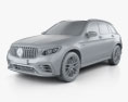 Mercedes-Benz GLCクラス (X205) S AMG HQインテリアと 2020 3Dモデル clay render