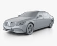 Mercedes-Benz S级 (V222) 2020 3D模型 clay render