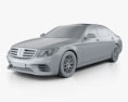 Mercedes-Benz S级 (V222) AMG 2020 3D模型 clay render
