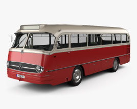 3D model of Mercedes-Benz O-321 H bus 1954