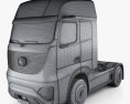 Mercedes-Benz Future Truck with HQ interior 2022 3d model wire render