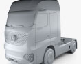 Mercedes-Benz Future Truck with HQ interior 2022 3d model clay render