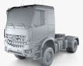 Mercedes-Benz Arocs 트랙터 트럭 2축 2016 3D 모델  clay render