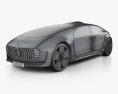 Mercedes-Benz F 015 HQインテリアと 2015 3Dモデル wire render