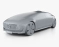 Mercedes-Benz F 015 con interni 2015 Modello 3D clay render