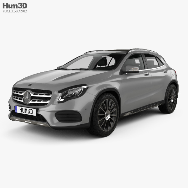 Mercedes-Benz GLA-класс AMG Line с детальным интерьером 2020 3D модель