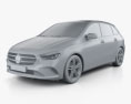 Mercedes-Benz B-class (W247) 2021 3d model clay render