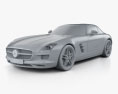 Mercedes-Benz SLS-класс с детальным интерьером 2017 3D модель clay render
