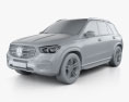 Mercedes-Benz GLE 클래스 2022 3D 모델  clay render